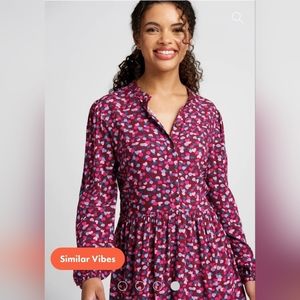 NWT Modcloth Sugarhill Fluttering with Love Smocked Dress Size 10